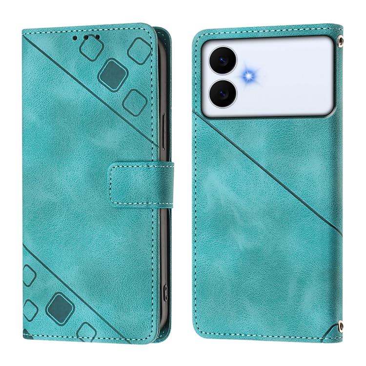 For Samsung Galaxy S26 Edge 5G Skin-feel Embossed Leather Phone Case