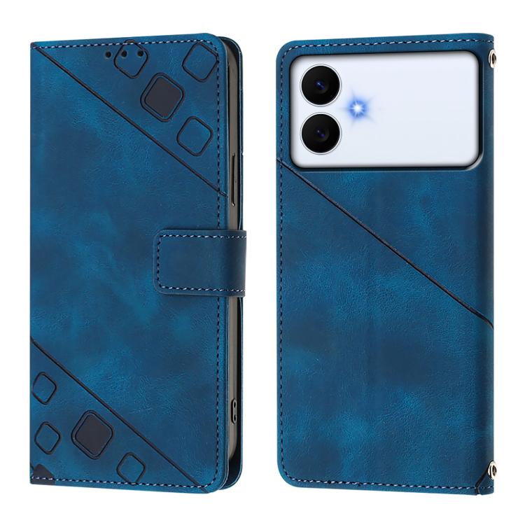 For Samsung Galaxy S26 Edge 5G Skin-feel Embossed Leather Phone Case
