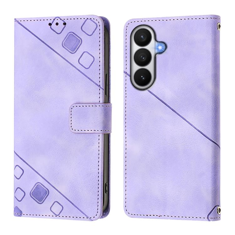 For Samsung Galaxy S26 5G Skin-feel Embossed Leather Phone Case