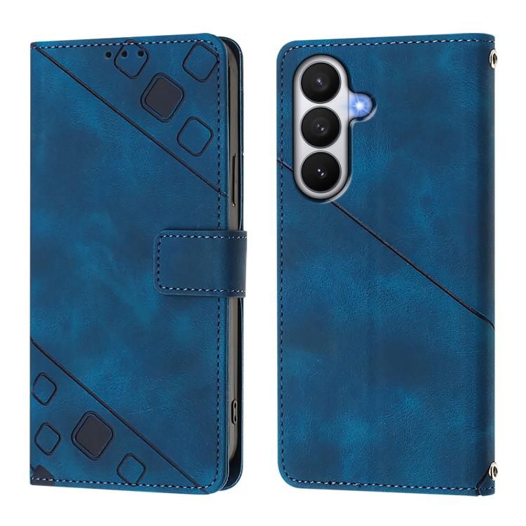 For Samsung Galaxy S26 5G Skin-feel Embossed Leather Phone Case