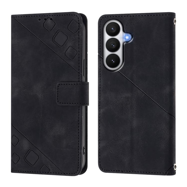 For Samsung Galaxy S26 5G Skin-feel Embossed Leather Phone Case