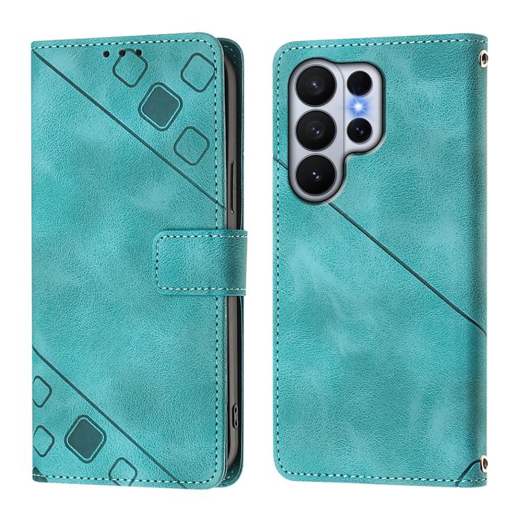 For Samsung Galaxy S26 Ultra 5G Skin-feel Embossed Leather Phone Case