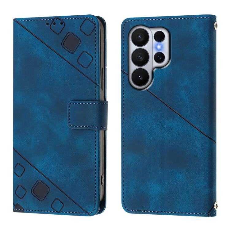 For Samsung Galaxy S26 Ultra 5G Skin-feel Embossed Leather Phone Case