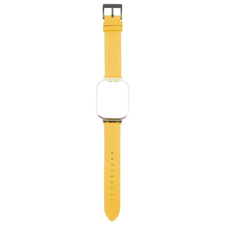 For Redmi Watch 3 Lite Metal Frame Integrated Leather Watch Band