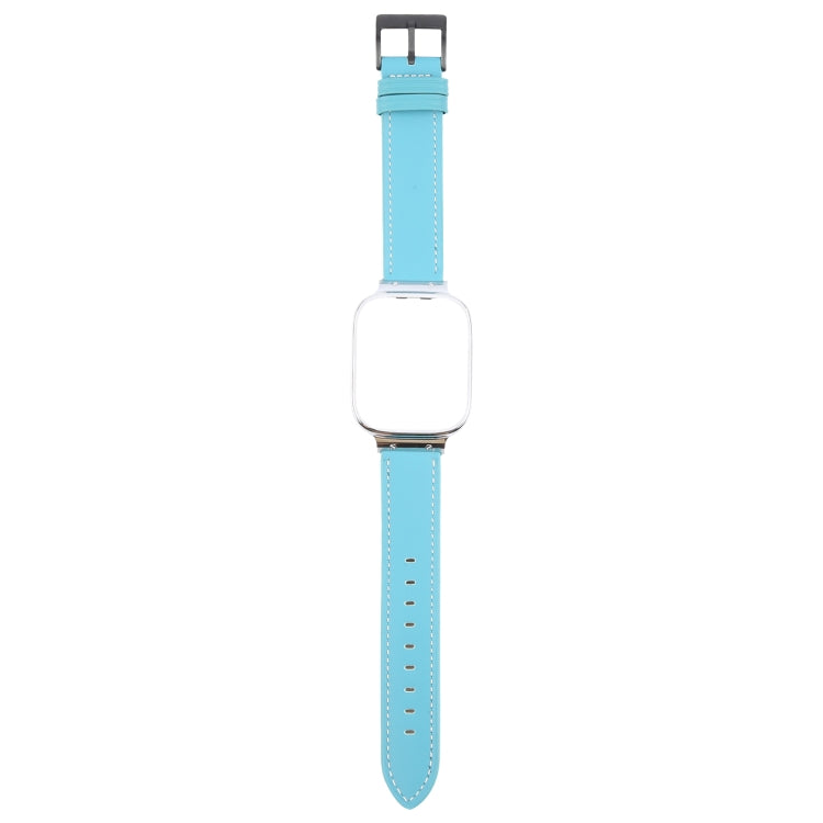 For Redmi Watch 3 Lite Metal Frame Integrated Leather Watch Band