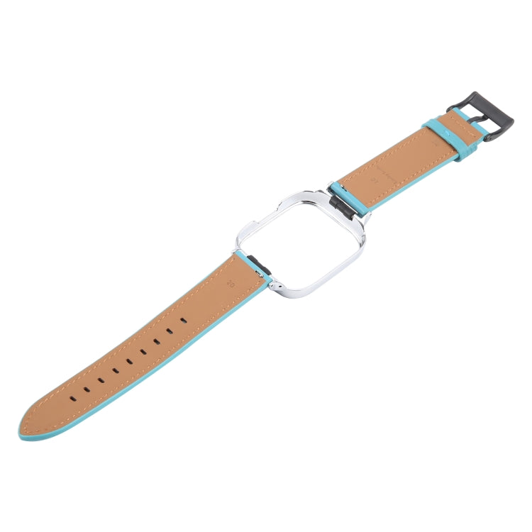 For Redmi Watch 3 Lite Metal Frame Integrated Leather Watch Band
