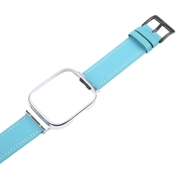 For Redmi Watch 3 Lite Metal Frame Integrated Leather Watch Band