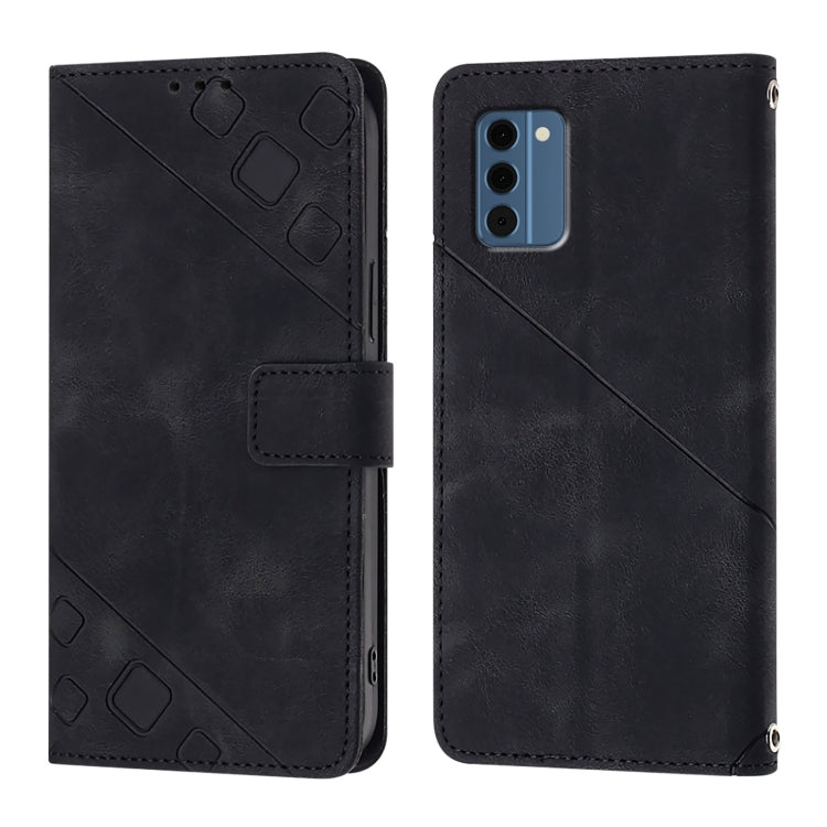 For Nokia C300 Skin Feel Embossed Leather Phone Case