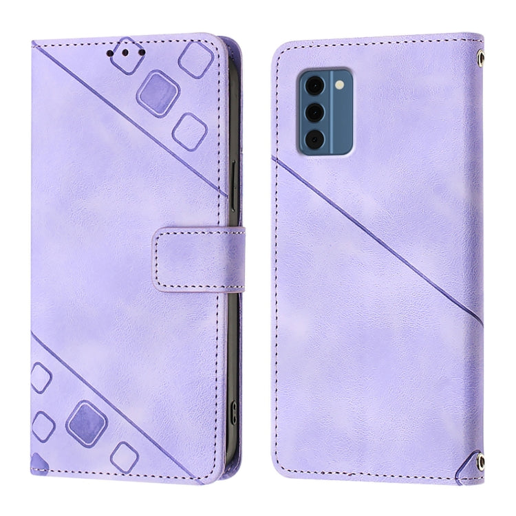 For Nokia C300 Skin Feel Embossed Leather Phone Case