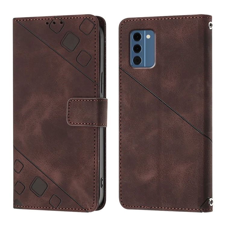 For Nokia C300 Skin Feel Embossed Leather Phone Case