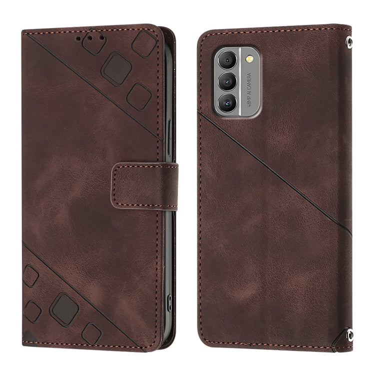 For Nokia G400 Skin Feel Embossed Leather Phone Case