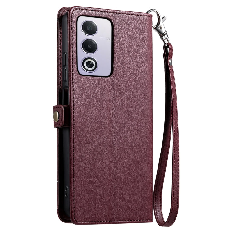 For OPPO A3 Pro 5G Global Wallet Multi-card Slot Leather Phone Case with Lanyard