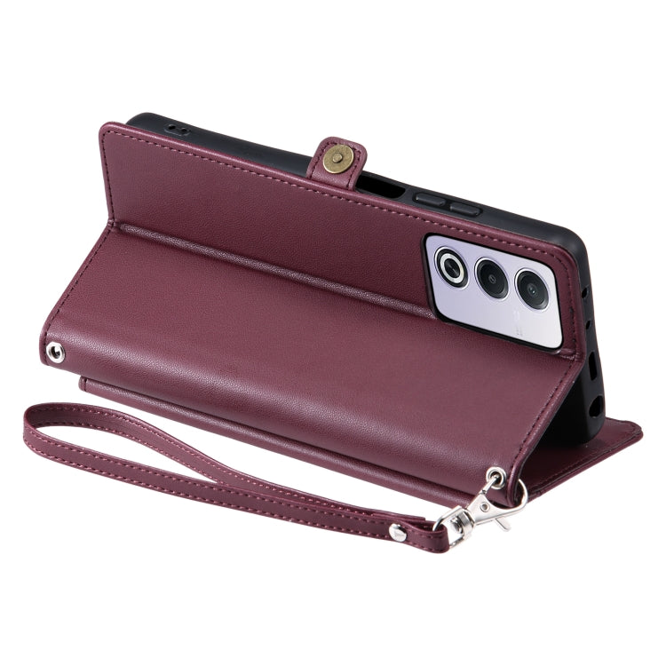 For OPPO A3 Pro 5G Global Wallet Multi-card Slot Leather Phone Case with Lanyard