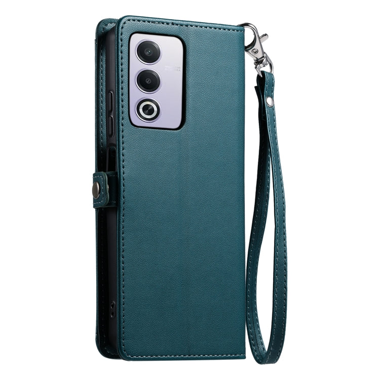 For OPPO A3 Pro 5G Global Wallet Multi-card Slot Leather Phone Case with Lanyard