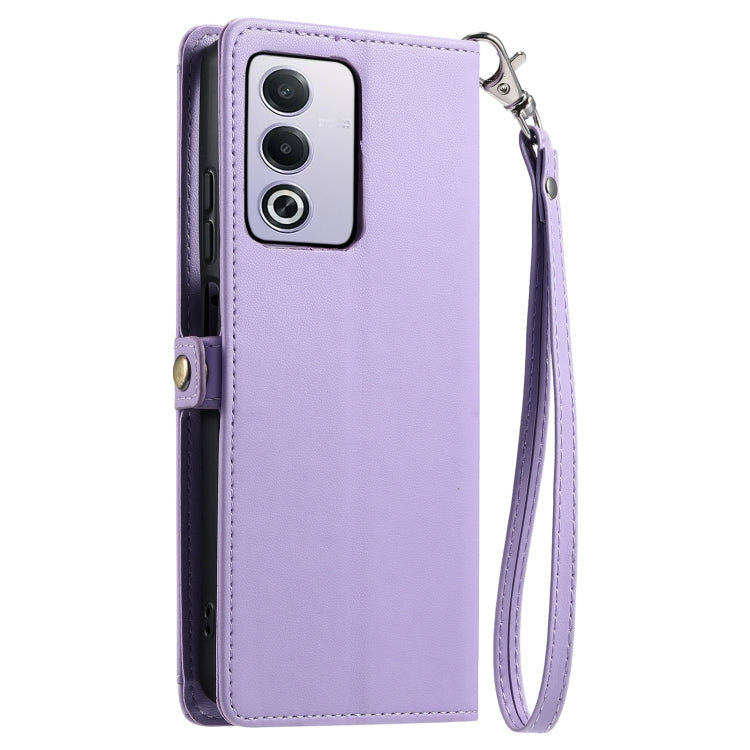 For OPPO A3 Pro 5G Global Wallet Multi-card Slot Leather Phone Case with Lanyard