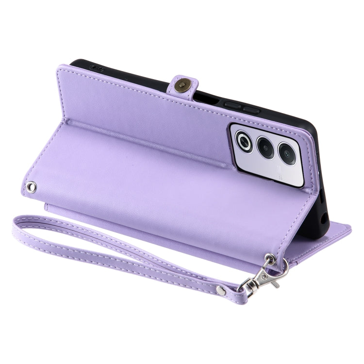 For OPPO A3 Pro 5G Global Wallet Multi-card Slot Leather Phone Case with Lanyard