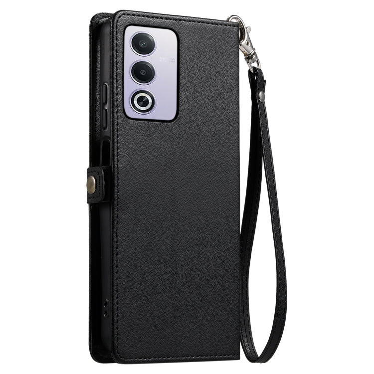For OPPO A3 Pro 5G Global Wallet Multi-card Slot Leather Phone Case with Lanyard