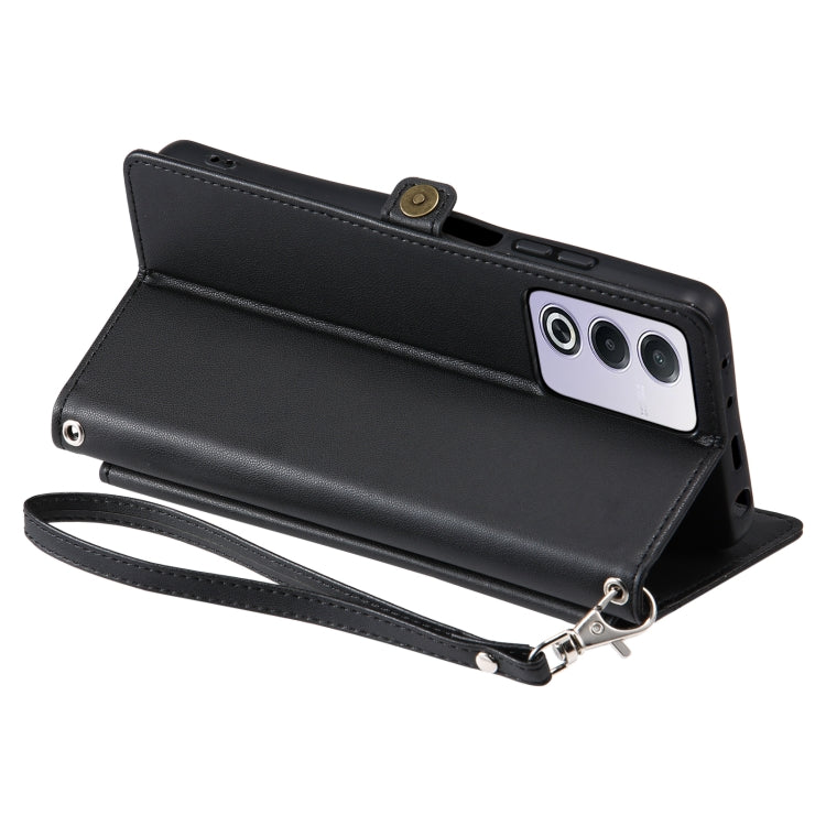 For OPPO A3 Pro 5G Global Wallet Multi-card Slot Leather Phone Case with Lanyard