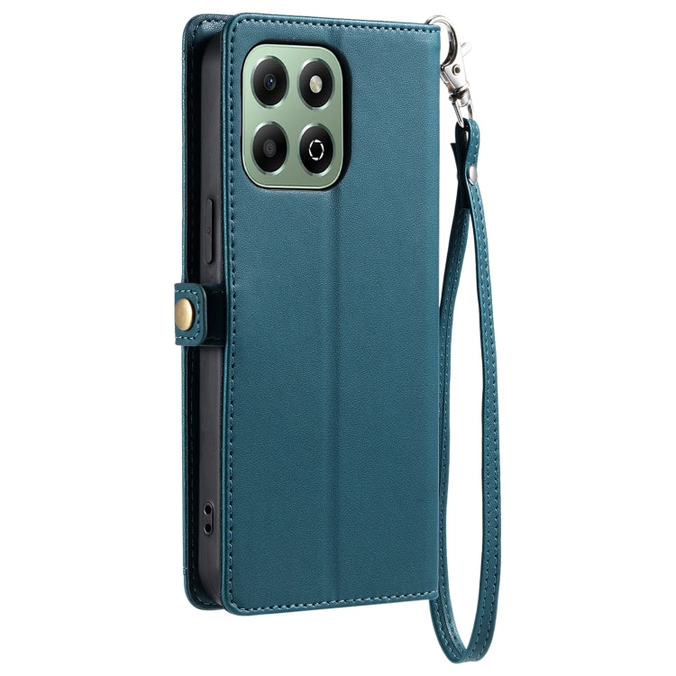 For Honor X6b / X6a Wallet Multi-card Slot Leather Phone Case with Lanyard