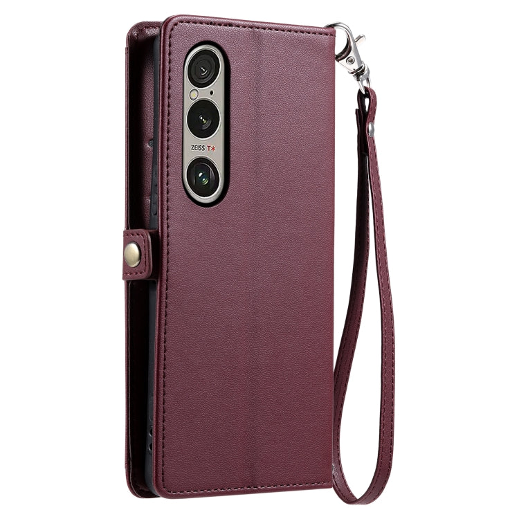 For Sony Xperia 1 VI Wallet Multi-card Slot Leather Phone Case with Lanyard