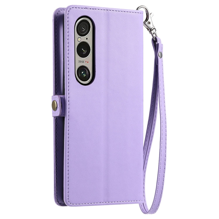 For Sony Xperia 1 VI Wallet Multi-card Slot Leather Phone Case with Lanyard