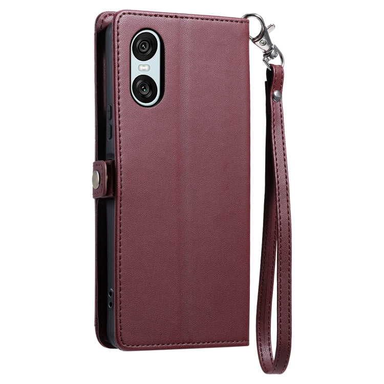 For Sony Xperia 10 VI Wallet Multi-card Slot Leather Phone Case with Lanyard
