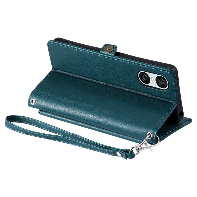 For Sony Xperia 10 VI Wallet Multi-card Slot Leather Phone Case with Lanyard