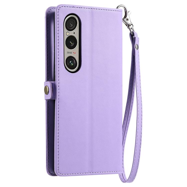 For Sony Xperia 1 VII Wallet Multi-card Slot Leather Phone Case with Lanyard