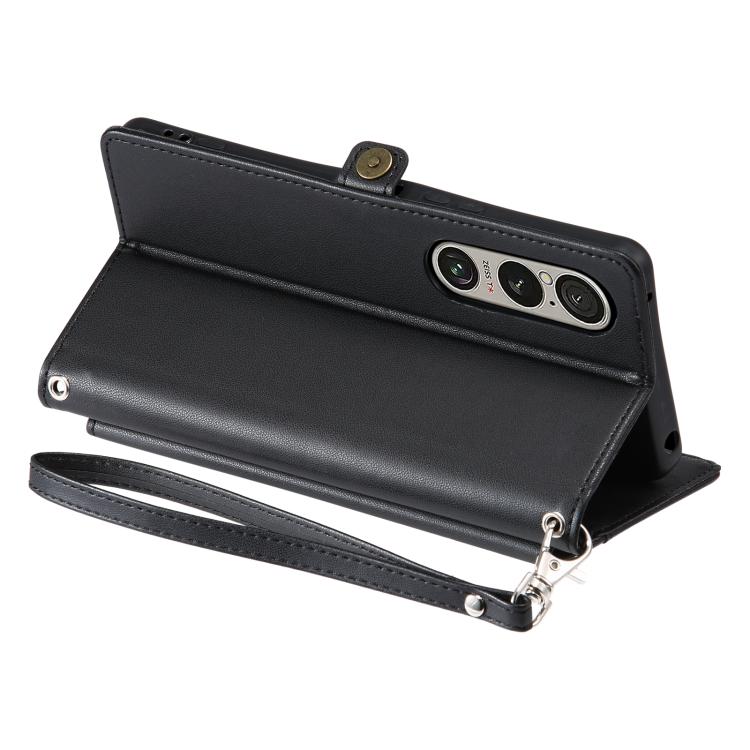 For Sony Xperia 1 VII Wallet Multi-card Slot Leather Phone Case with Lanyard
