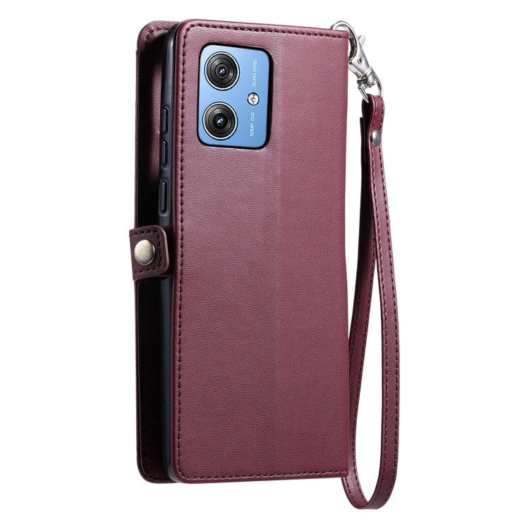 For Motorola Moto G54 / G64 Wallet Multi-card Slot Leather Phone Case with Lanyard