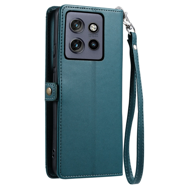 For Motorola Edge 50 Neo Wallet Multi-card Slot Leather Phone Case with Lanyard