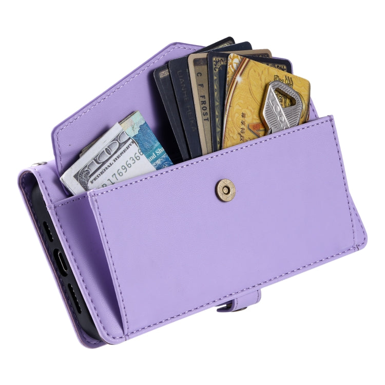 For Motorola Moto G55 Wallet Multi-card Slot Leather Phone Case with Lanyard