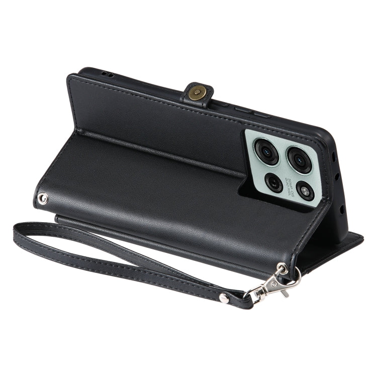 For Motorola Moto G75 5G Wallet Multi-card Slot Leather Phone Case with Lanyard