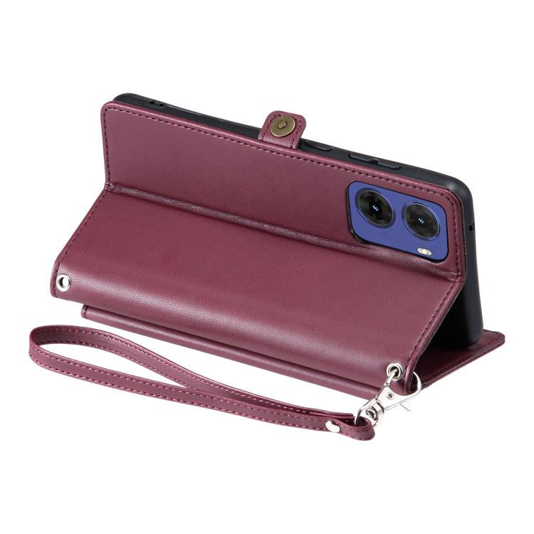For Motorola Moto G05 Wallet Multi-card Slot Leather Phone Case with Lanyard