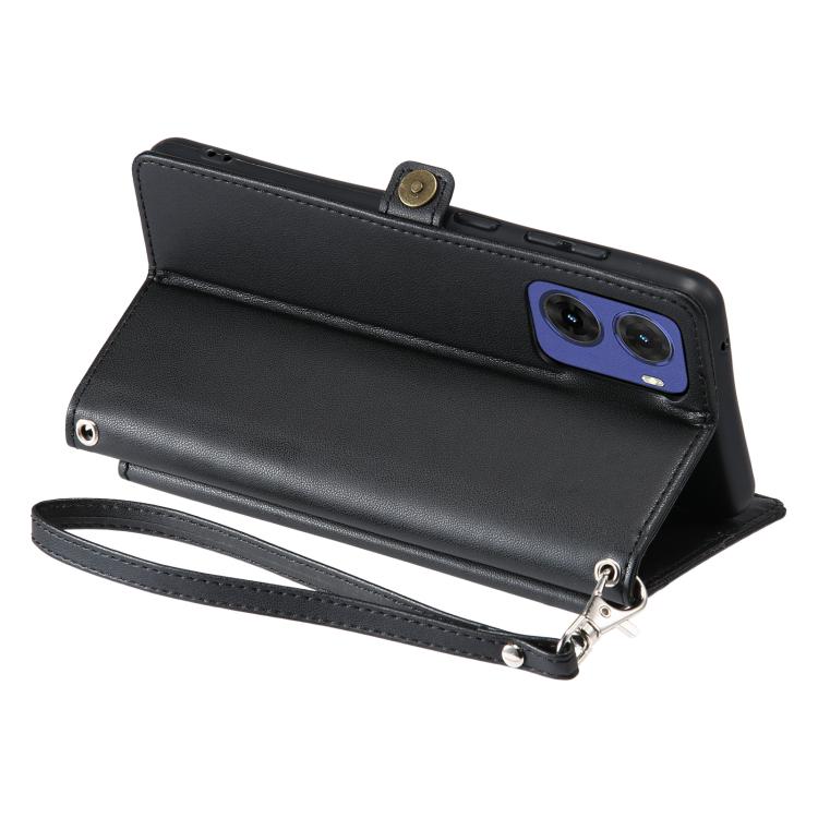 For Motorola Moto G05 Wallet Multi-card Slot Leather Phone Case with Lanyard