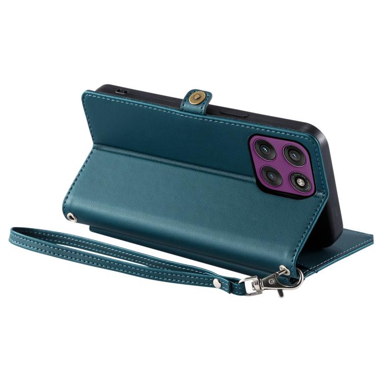For Motorola Edge 60 Pro Wallet Multi-card Slot Leather Phone Case with Lanyard