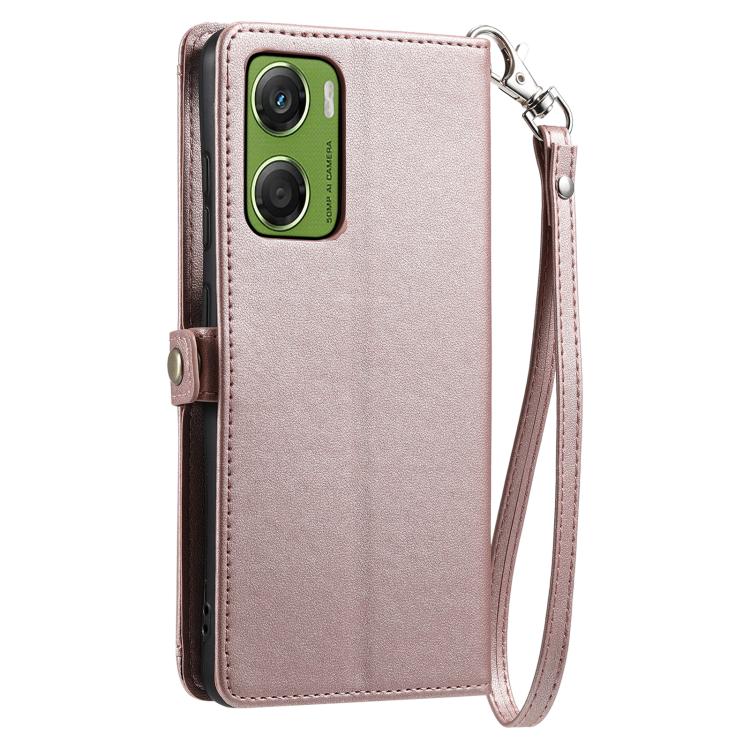 For Motorola Moto G06 4G Wallet Multi-card Slot Leather Phone Case with Lanyard
