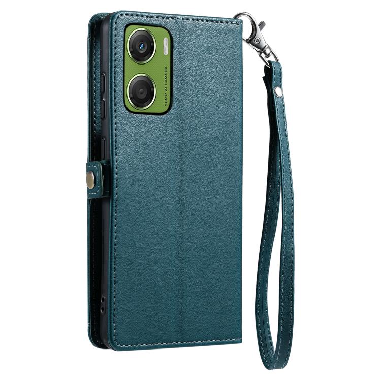 For Motorola Moto G06 4G Wallet Multi-card Slot Leather Phone Case with Lanyard