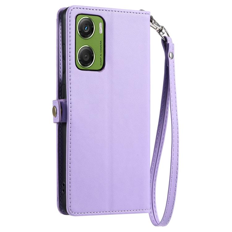 For Motorola Moto G06 4G Wallet Multi-card Slot Leather Phone Case with Lanyard