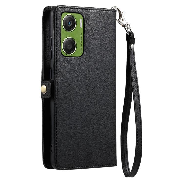 For Motorola Moto G06 4G Wallet Multi-card Slot Leather Phone Case with Lanyard