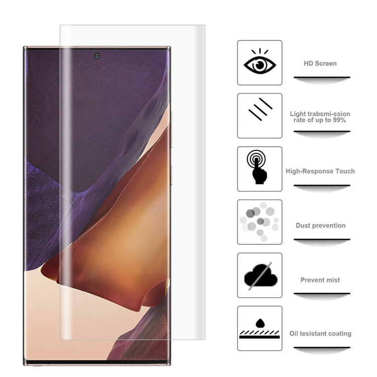 For Samsung Galaxy Note20 Ultra 2pcs 3D Curved Silk-screen PET Full Coverage Protective Film(Transparent)