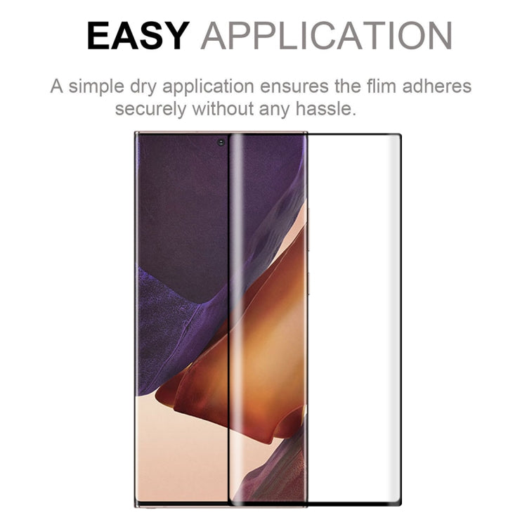 For Samsung Galaxy Note20 Ultra 2pcs 3D Curved Silk-screen PET Full Coverage Protective Film(Black)