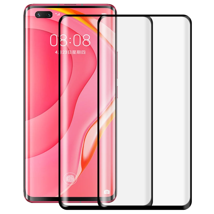 For Huawei Nova 7 Pro 2 PCS 3D Curved Silk-screen PET Full Coverage Protective Film(Black)