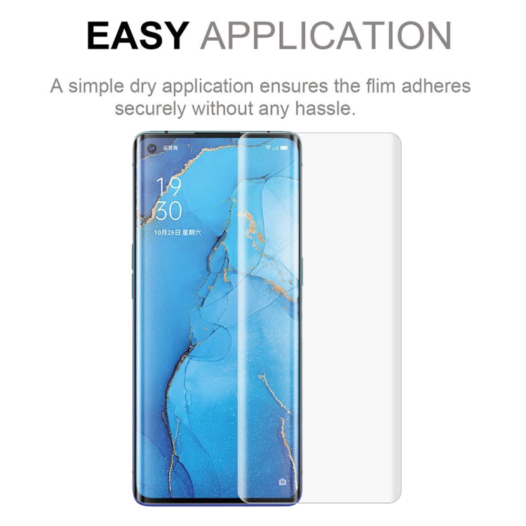 For OPPO Reno3 Pro 2 PCS 3D Curved Silk-screen PET Full Coverage Protective Film(Transparent)