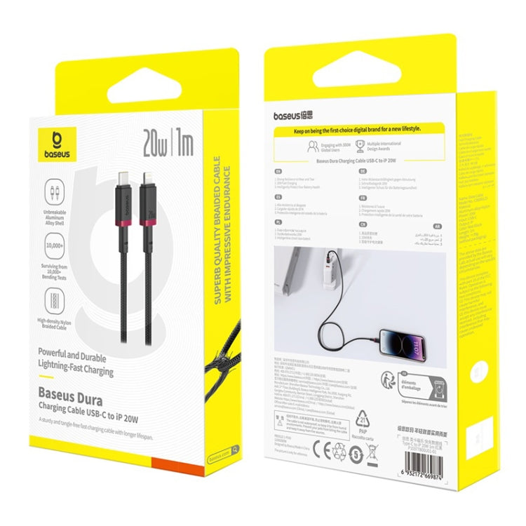 Baseus Dura Series USB-C / Type-C to 8 Pin 20W Fast Charging Cable, Length:1m