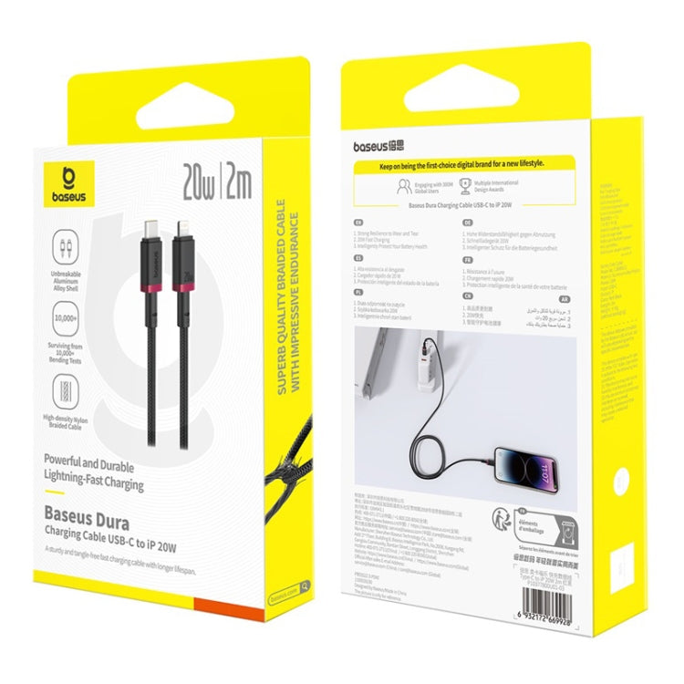 Baseus Dura Series USB-C / Type-C to 8 Pin 20W Fast Charging Cable, Length:2m