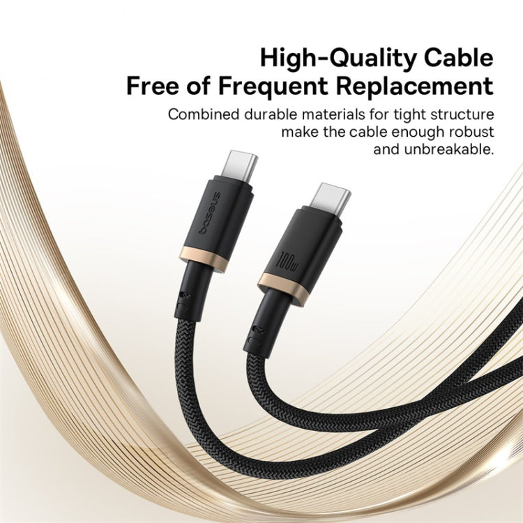 Baseus Dura Series USB-C / Type-C to USB-C / Type-C 100W Fast Charging Cable, Length:1m