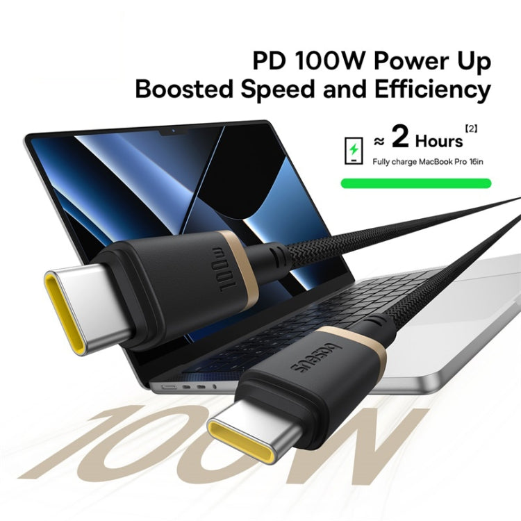 Baseus Dura Series USB-C / Type-C to USB-C / Type-C 100W Fast Charging Cable, Length:1m