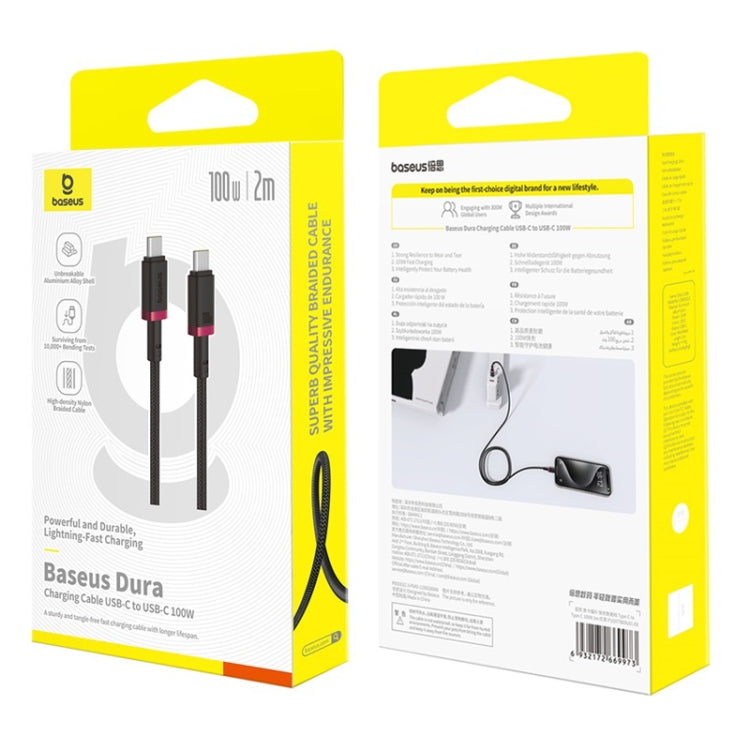 Baseus Dura Series USB-C / Type-C to USB-C / Type-C 100W Fast Charging Cable, Length:2m