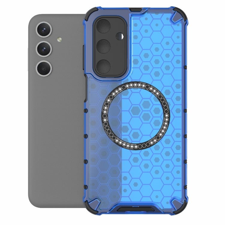 For Samsung Galaxy M35 5G Honeycomb Magnetic Ring Shockproof Phone Case